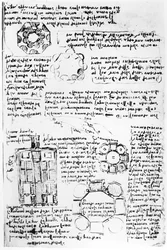 Projeto para um palácio e parque (Romorantin), fol. 270v do Codex Arundel, c.1517-18